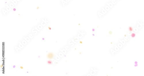 4K Blurred colorful confetti rain and explosion. celebrating background transparent PNG.
