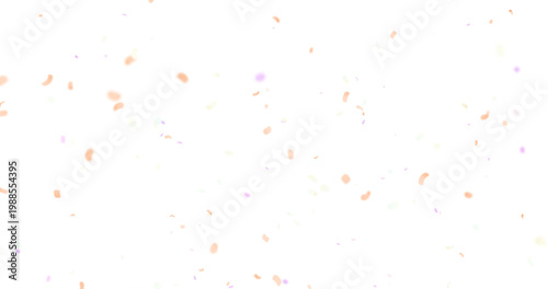 4K Blurred colorful confetti rain and explosion. celebrating background transparent PNG.
