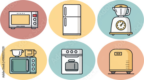 Healthy Lifestyle Juicer Machine Flat Vector Icon for Fresh Drinks