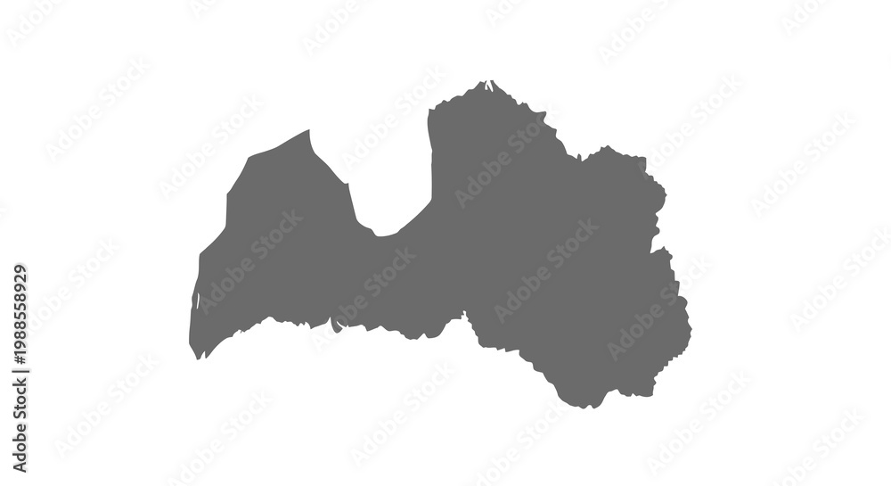 Fototapeta premium A stark black silhouette resembling a landmass or abstract organic shape against white high quality professional