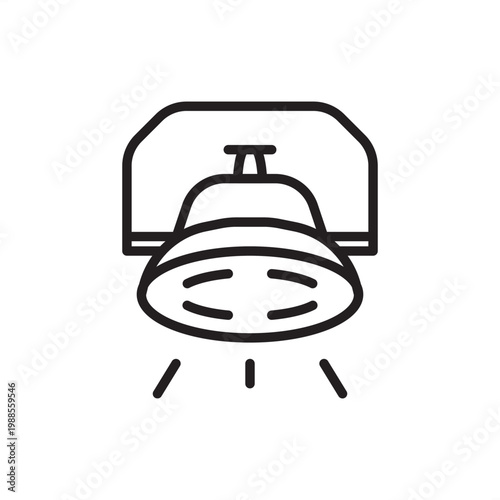 Explosion proof light icon symbolizing hazardous safety, representing hardware, factory tools, lighting gear, safety systems, industrial logistics for volatile environment illumination and protection.