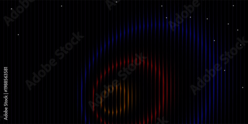 Glass ripple texture with dark gradient background design. Modern glass ripple texture effect. Futuristic distortion, moody abstract glow, reeded vertical blur. Vector Illustration