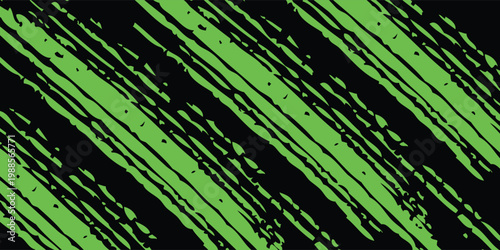 Tata letak vektor hijau dengan garis-garis datar pada latar belakang hitam. Garis ilustrasi bersinar dekoratif emas netral