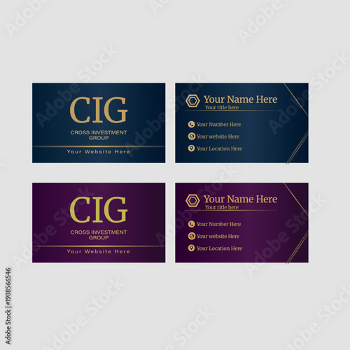 Learn to create an elegant business card design and impress your audience. Check out this template and customize it however you’d like, playing with vector art and abstract elements.
