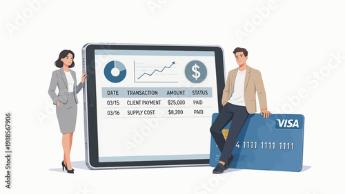 Business finance and payment illustration