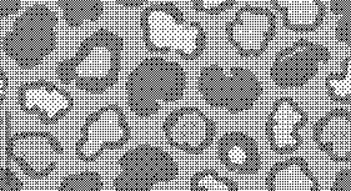 Seamless black and white leopard animal print with halftone effect, dither