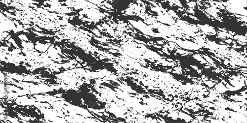 Vintage black and white tree bark texture vector illustration with a grungy ink splash border and dirty paint splatter pattern for an artistic wallpaper design