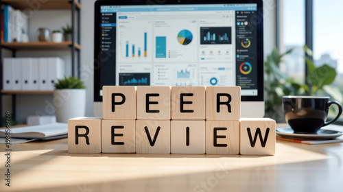 Scientific peer review process for academic research validation and medical study audit to ensure data integrity in publishing workflow or technical software code development standard