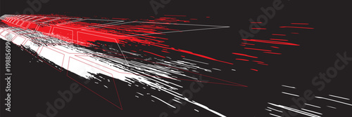 Tire tracks. Abstract wheel braking distance, tread silhouette brush. Isolated vector strip of cars or motorbikes. Vehicle tires, rubber road track, vector