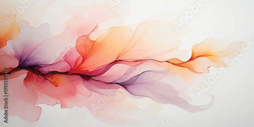 A soft abstract pink floral background features a beautiful macro closeup of delicate rose petals and spring blossoms in a romantic nature texture