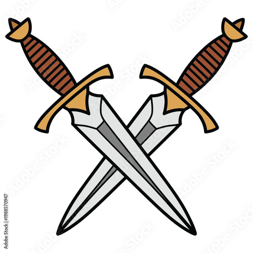vector illustration of a dagger