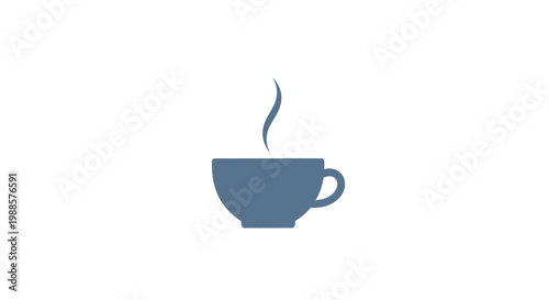 A simple steaming cup of coffee.