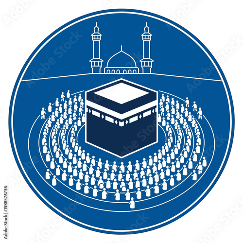 People gather around Kaaba during Hajj pilgrimage in Mecca city