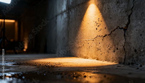 Minimal neutral wall with center lighting