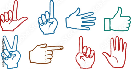 A collection of hand gestures is displayed.
