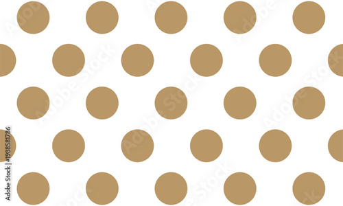 Tan and white polka dot seamless pattern background. Vektor illustration