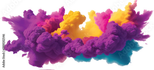 Burning candles on a white background ignite red and yellow paint splashes into a watercolor explosion of smoke, fire, and vintage texture