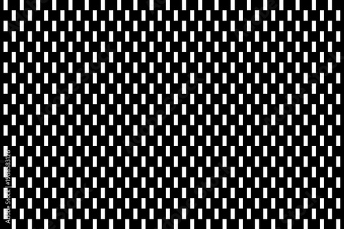 Foto Black and white seamless geometric pattern whit small rectangular shapes for optical illusions