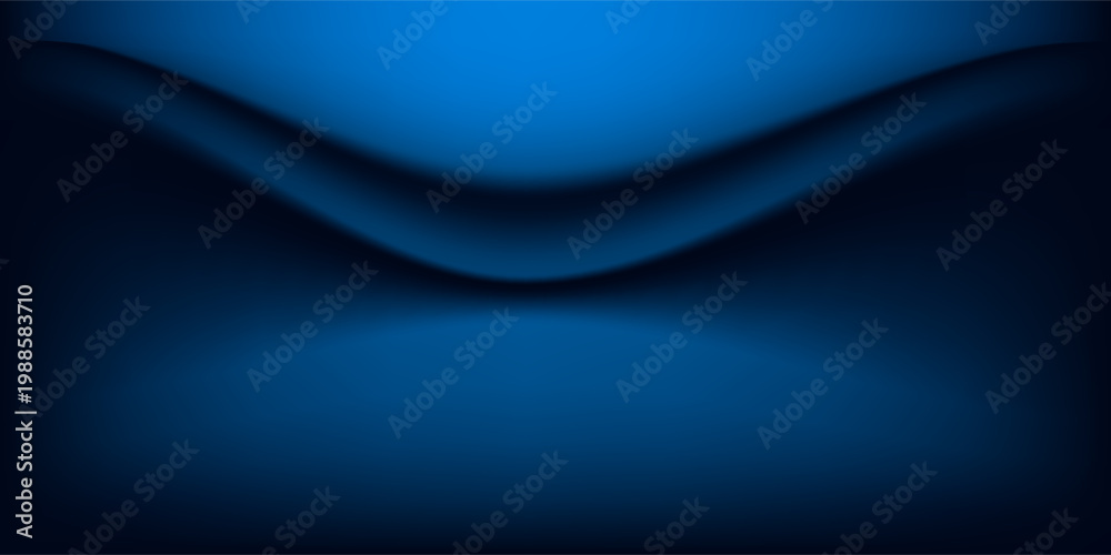 Obraz premium smooth gradient dark blue light studio room with copy space for you design background