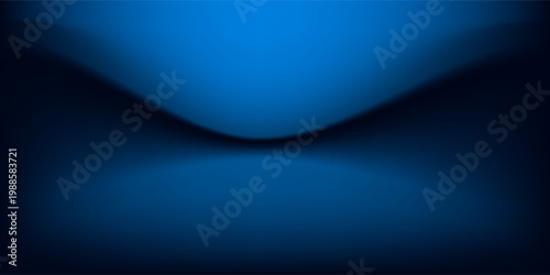 smooth gradient dark blue light studio room with copy space for you design background