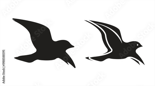 Bird icon, in flight, wings spread, symbolizing freedom. Suitable for websites, logos, apps, templates, and UI designs. Vector illustration.

