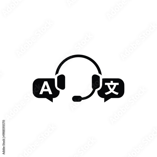 Business Operations and Workflow multilingual customer support icon for Business Operations and Workflow language translation and global communication