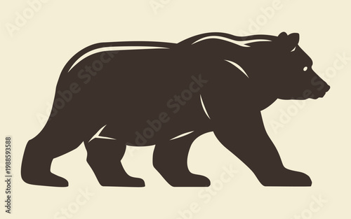 Bear walking in the forest