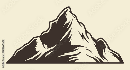Mountain silhouette with shape
