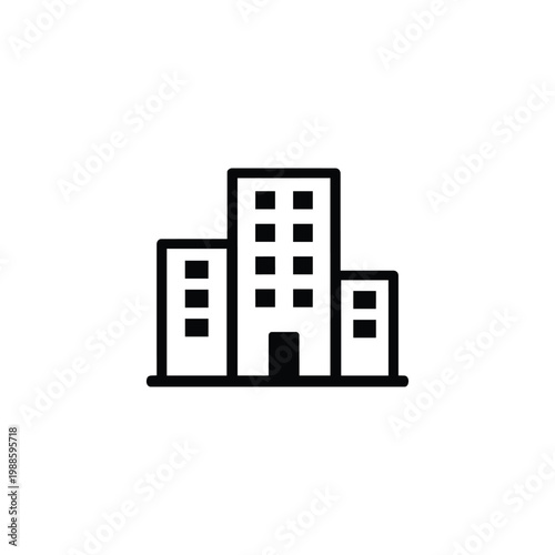 Business Operations and Workflow office building icon for Business Operations and Workflow corporate office and company facility
