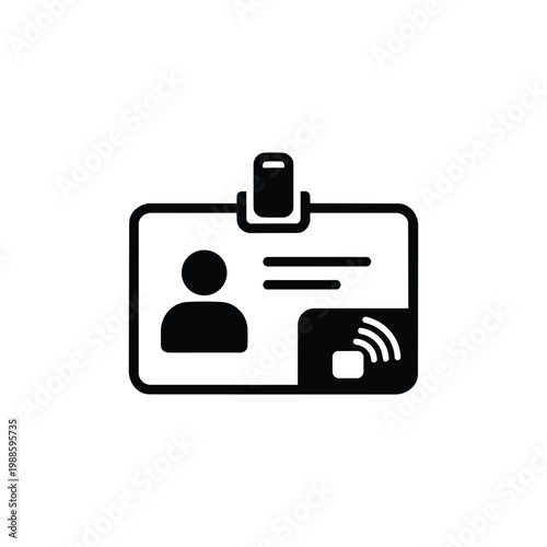 Business Operations and Workflow employee ID card icon for Business Operations and Workflow staff identification and access card management