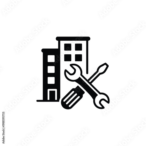 Business Operations and Workflow building maintenance icon for Business Operations and Workflow building repair and facility maintenance service