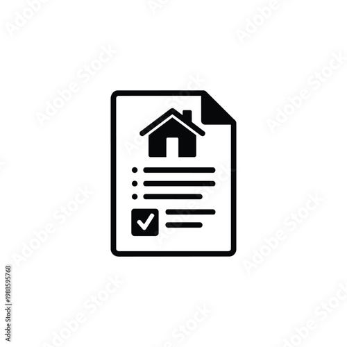 Real estate checklist and property checklist icon for business operations and workflow