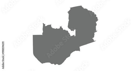 A solid black silhouette depicts the geographical outline of the african nation of malawi high quality