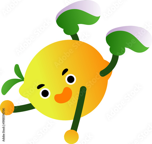 Playful Minimalist Cartoon Face with Dark Green Lines and Orange Nose.