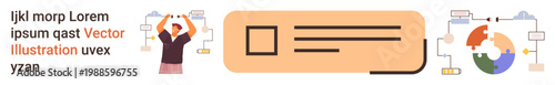 Project management, analytics, data visualization, corporate planning, workflow management, business concepts. Person working with diagrams and charts. Project management and analytics concept