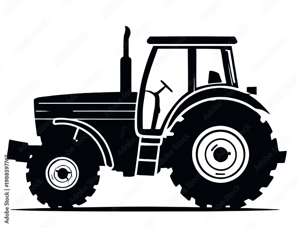 Obraz premium A tractor symbolize hard work on a farm with wheels and engine