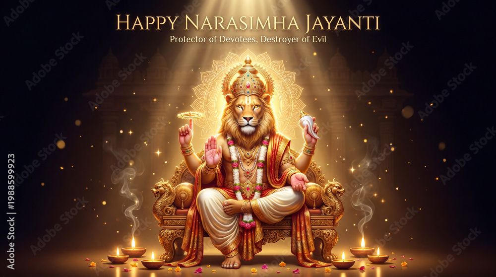 Obraz premium happy narasimha jayanti