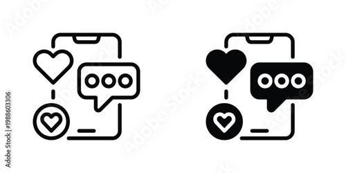Social Media Marketing Vector Line Icon for digital marketing