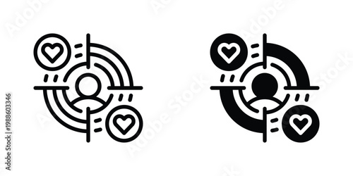 Target Audience Vector Line Icon for business and marketing