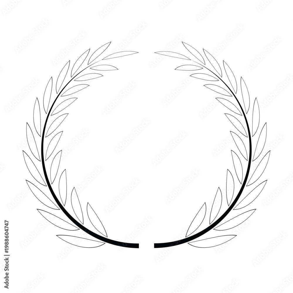 Fototapeta premium Laurel wreath vector illustration