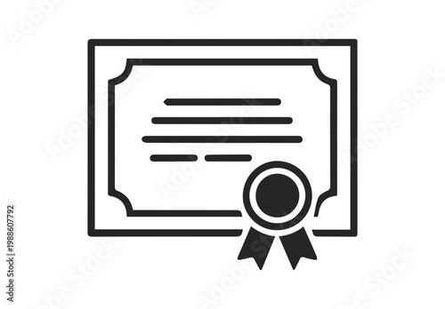 Quality certificate icon. line and glyph version, Business Certificate outline and filled vector sign. linear and full pictogram. Symbol, logo illustration. Different style icons set