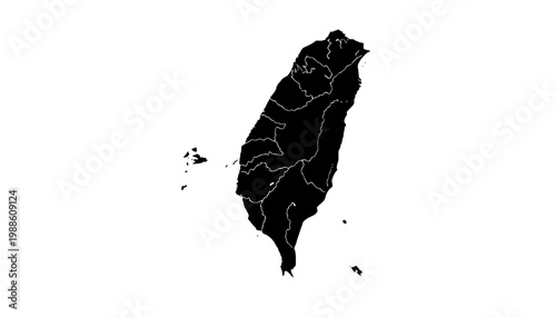 Republic of China map silhouette
