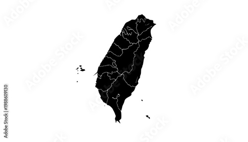 Republic of China map silhouette
