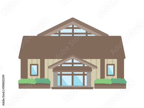 道の駅　建物　イラスト