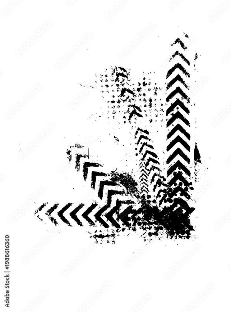 Obraz premium Abstract Grunge Halftone Warning Stripes Texture Vertical Background Overlay Vector