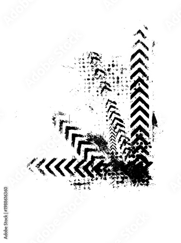 Abstract Grunge Halftone Warning Stripes Texture Vertical Background Overlay Vector