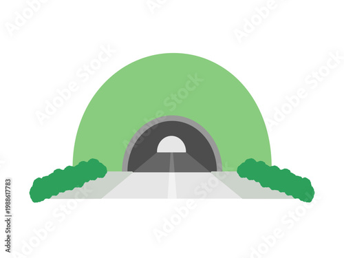 トンネル　山　イラスト