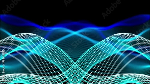 Animated dots of different sizes in space