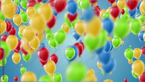 Animated colorful balloons
