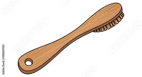 Wooden Body Brush for Dry Skin Exfoliation and Wellness Rituals